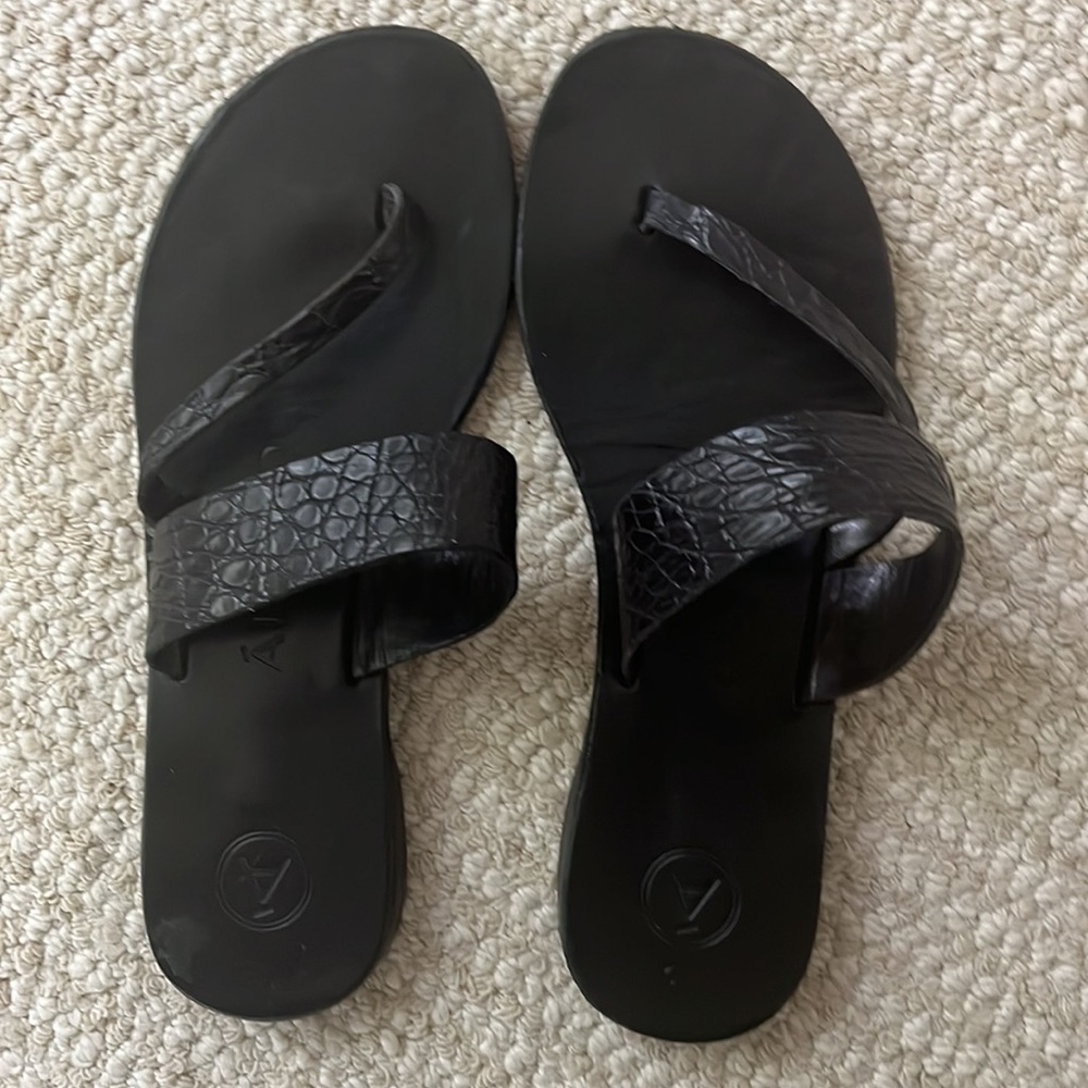 Alvaro Gonzalez black leather sandals size 9